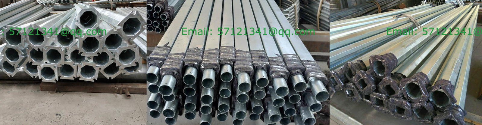 Postes de iluminación octogonales cónicos