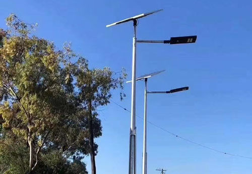 Middle Hinged Solar Lighting Poles, Collapsible LED Solar Lighting Poles, See-Saw Solar Poles, LED Hinged Lighting Poles