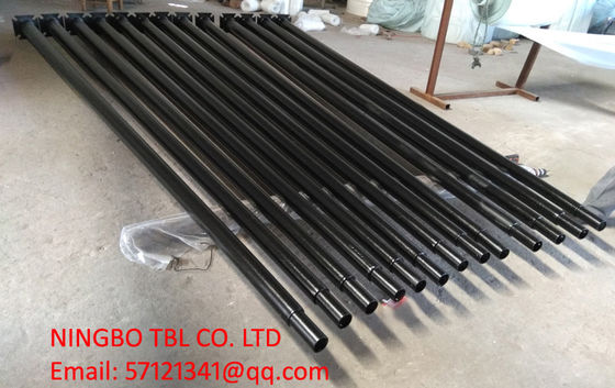 Hot Dip Galvanized Lighting Poles, Tapered Round Lighting Poles, Powder Coated Black color lighting poles