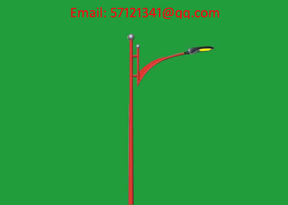 Tapered Round LED Lighting Poles, LED Double Arm Lighting Poles, Conical Street Lighting Poles, Conical Outdoor Lighting