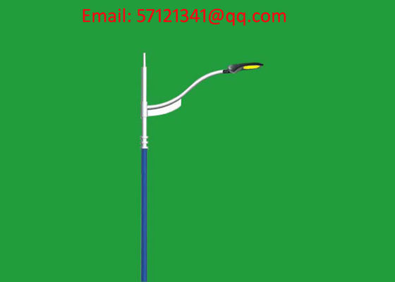 Tapered Round LED Lighting Poles, LED Double Arm Lighting Poles, Conical Street Lighting Poles, Conical Outdoor Lighting