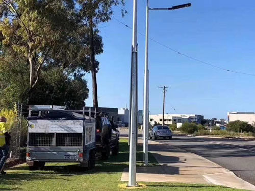 Middle Hinged Lighting Columns, Collapsible Lighting Columns, LED See-Saw Poles, See-Saw Lighting Poles