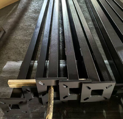 Polvos cuadrados de 5 pulgadas, postes de estacionamiento, postes de luz, postes de metal, columnas de metal